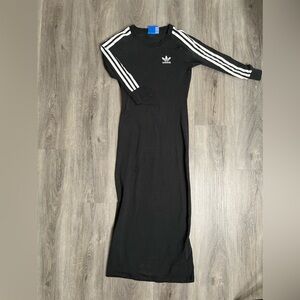 Adidas long black maxi dress